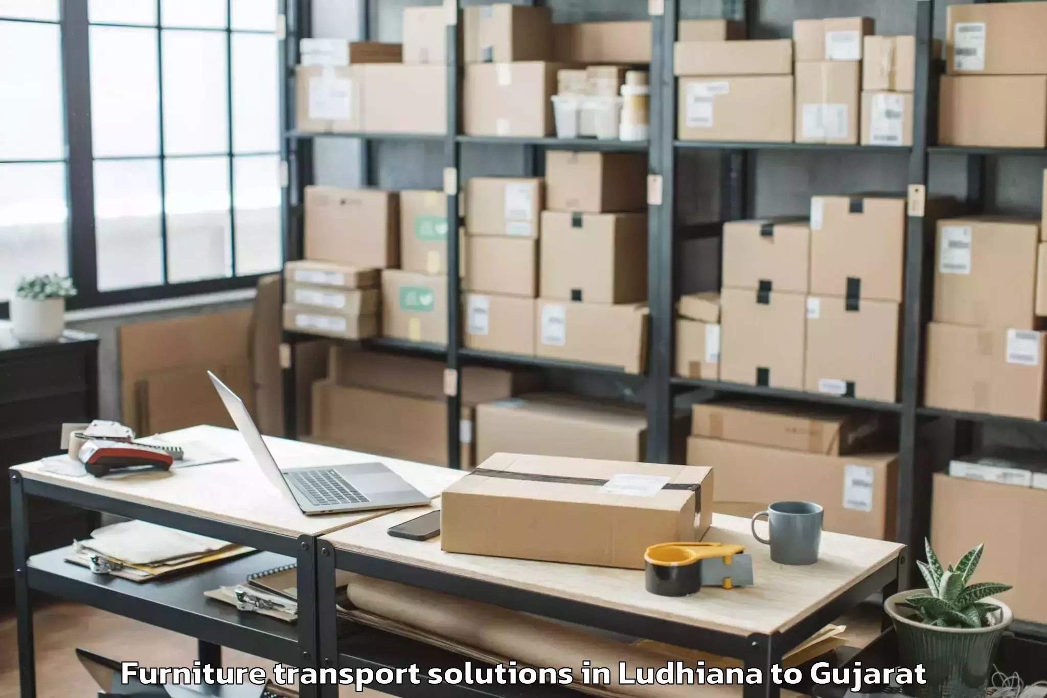 Book Ludhiana to Utran Furniture Transport Solutions Online